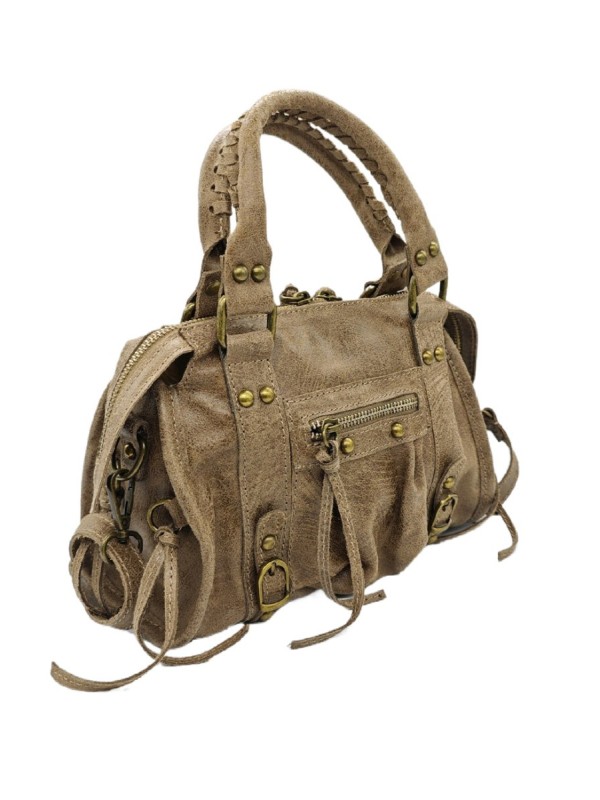 Soleil Chic Petit Sac Cuir Daisy Taupe