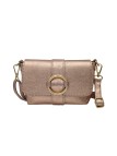 Soleil Chic Mini Sac bandoulière cuir Anneau Besace 166 Nude Irise