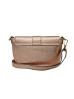 Soleil Chic Mini Sac bandoulière cuir Anneau Besace 166 Nude Irise