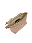 Soleil Chic Mini Sac bandoulière cuir Anneau Besace 166 Nude Irise