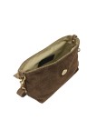 Soleil Chic Mini Sac bandoulière cuir Anneau Besace 166 Daim Taupe