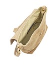 Soleil Chic Mini Sac bandoulière cuir Anneau Besace 166 Daim Beige