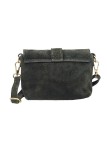 Soleil Chic Mini Sac bandoulière cuir Anneau Besace 166 Daim Kaki