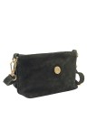Soleil Chic Mini Sac bandoulière cuir Anneau Besace 166 Daim Kaki