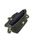 Soleil Chic Mini Sac bandoulière cuir Anneau Besace 166 Daim Kaki