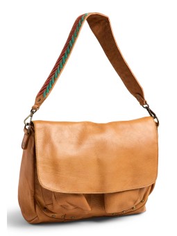 PIECES 17163620 PCBENNA DAILY BAG Cognac Braided strap