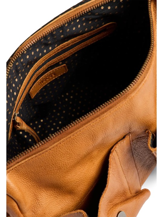 PIECES 17163620 PCBENNA DAILY BAG Cognac Braided strap