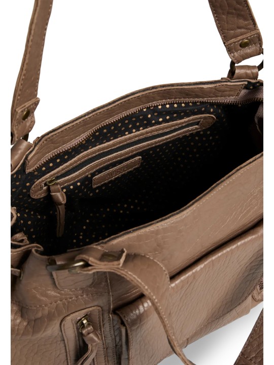 PIECES PCPIHANNA LEATHER BAG FC Bags 17076422 Taupe Gray Bubble