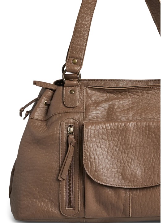 PIECES PCPIHANNA LEATHER BAG FC Bags 17076422 Taupe Gray Bubble