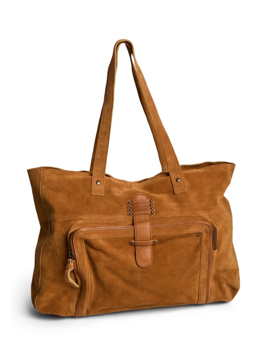 PIECES PCBEA LEATHER TRAVEL BAG FC 17164582 Cognac