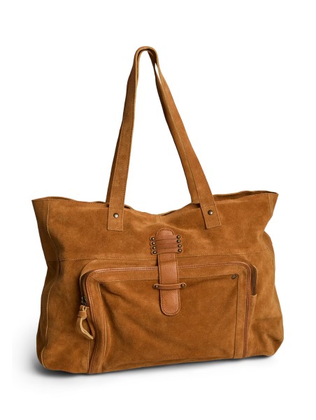 PIECES PCBEA LEATHER TRAVEL BAG FC 17164582 Cognac
