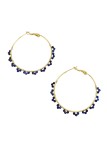 Créoles multi perles pierres Lapis Lazuli - Ikita