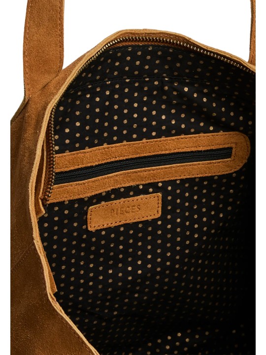 PIECES PCBEA LEATHER TRAVEL BAG FC 17164582 Cognac
