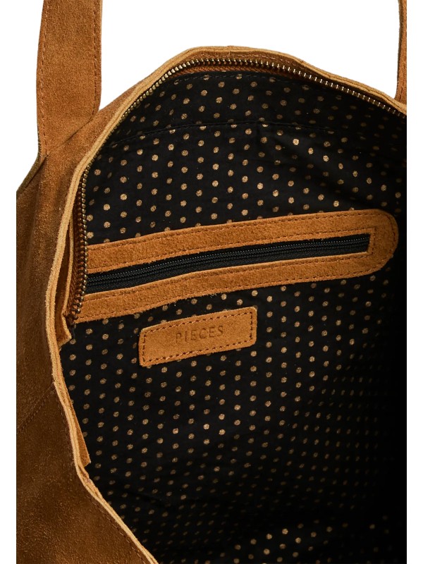 PIECES PCBEA LEATHER TRAVEL BAG FC 17164582 Cognac