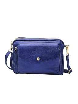 Soleil Chic Sac Bandoulière Rabat Bleu Irise IT221-Bleu Irise