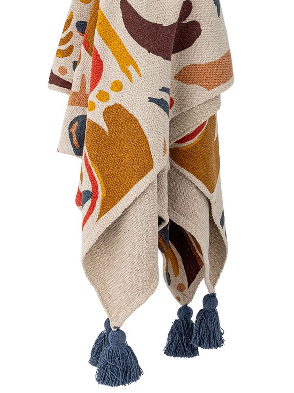 Bloomingville Horus Plaid, Multicolore, Coton recyclé