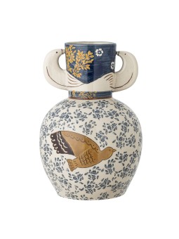 Bloomingville Hezha Vase, Bleu, Grès