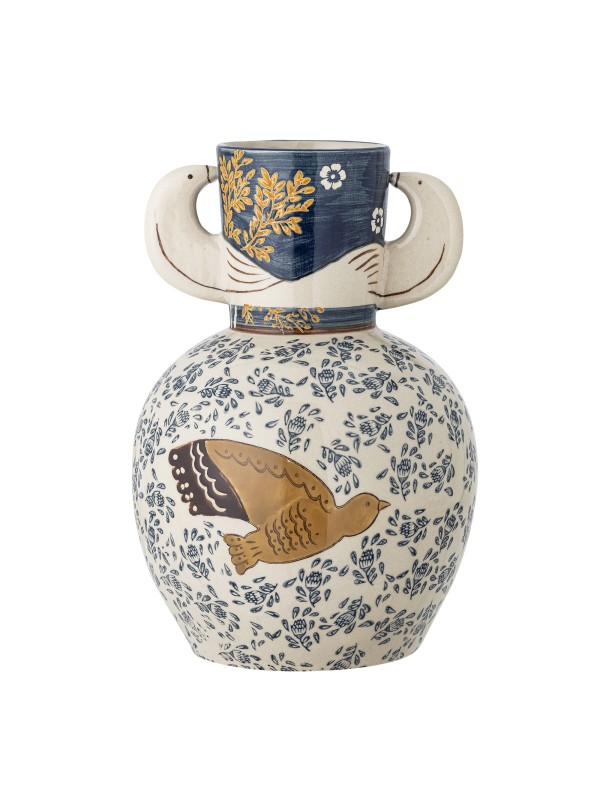 Bloomingville Hezha Vase, Bleu, Grès