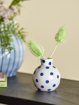 Bloomingville Fian Vase, Bleu, Céramique