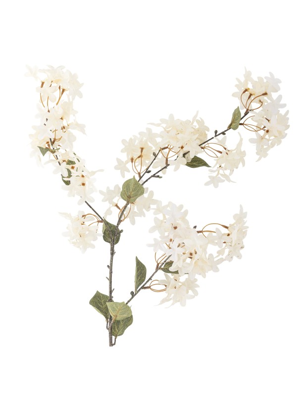 Bloomingville Myrtle Tige, Blanc, Fleurs artificielles