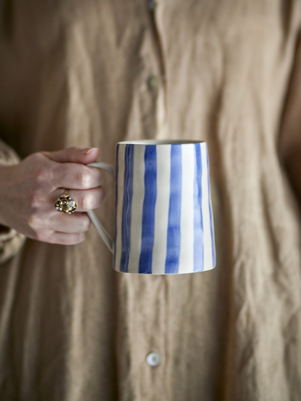 Bloomingville Begonia Mug, Bleu, Grès