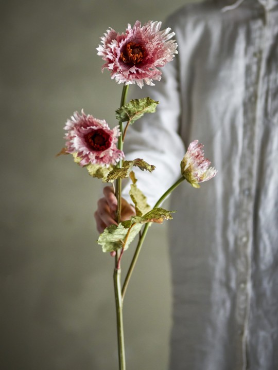 Bloomingville Chrysantemum Tige, Rose, Fleurs artificielles