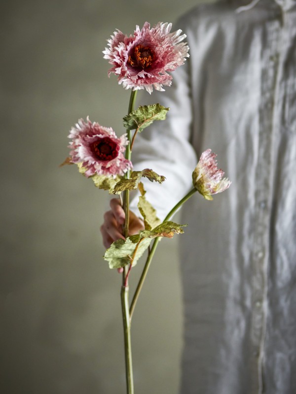 Bloomingville Chrysantemum Tige, Rose, Fleurs artificielles