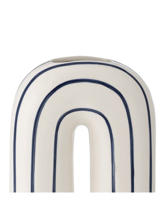 Bloomingville Mae Vase, Bleu, Céramique