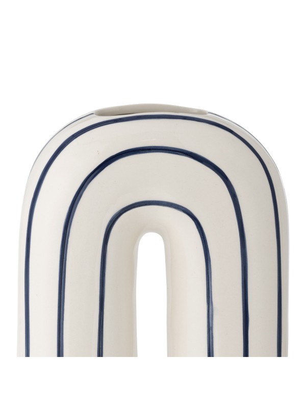 Bloomingville Mae Vase, Bleu, Céramique