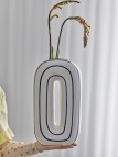 Bloomingville Mae Vase, Bleu, Céramique