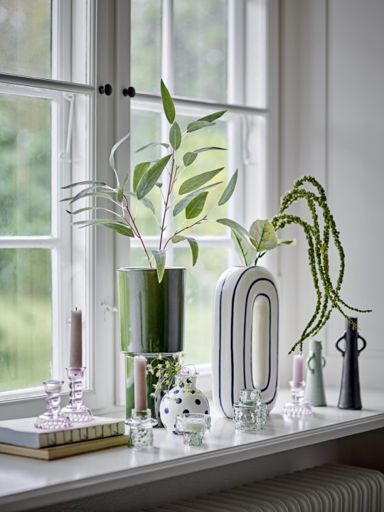 Bloomingville Mae Vase, Bleu, Céramique