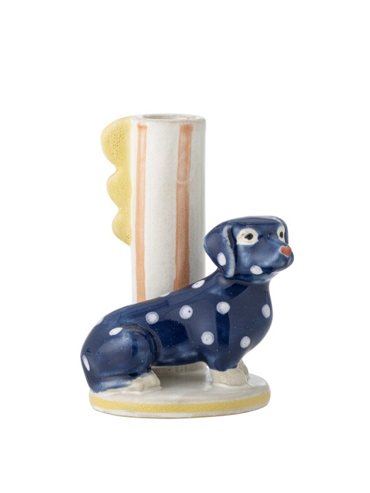 Bloomingville Dachsy Bougeoir, Multicolore, Grès