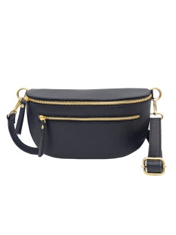 Soleil Chic Sac Banane Demi Lune M3 Graine Noir