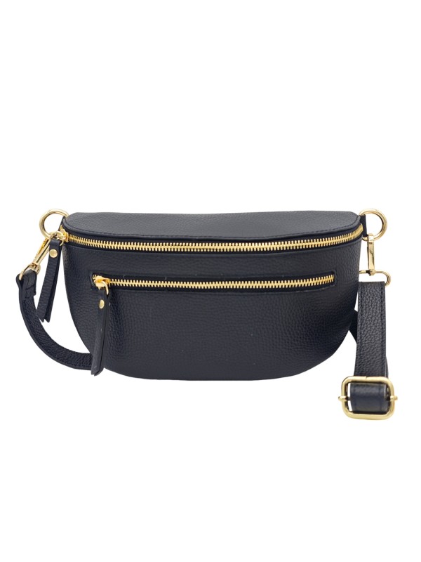 Soleil Chic Sac Banane Demi Lune M3 Graine Noir