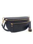 Soleil Chic Sac Banane Demi Lune M3 Graine Noir