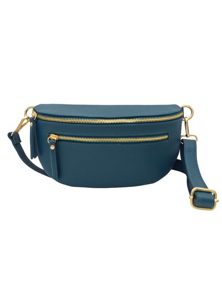 Soleil Chic Sac Banane Demi Lune M3 Graine Bleu Canard