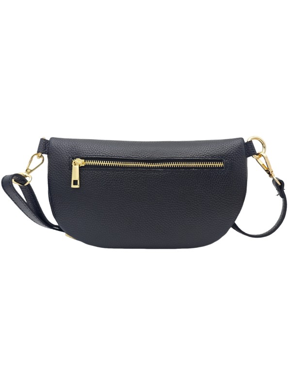 Soleil Chic Sac Banane Demi Lune M3 Graine Noir