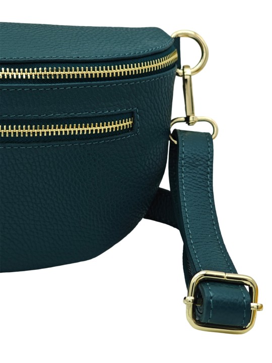 Soleil Chic Sac Banane Demi Lune M3 Graine Bleu Canard