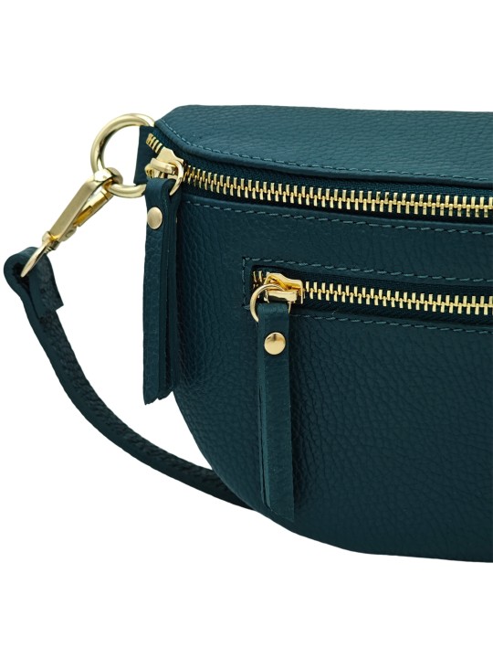 Soleil Chic Sac Banane Demi Lune M3 Graine Bleu Canard