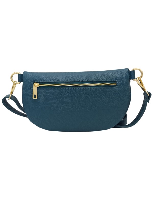 Soleil Chic Sac Banane Demi Lune M3 Graine Bleu Canard