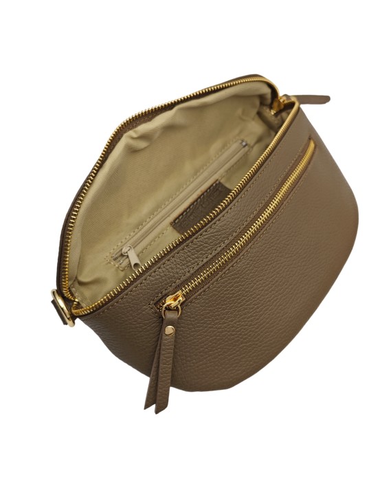 Soleil Chic Sac Banane Demi Lune M3 Graine Taupe