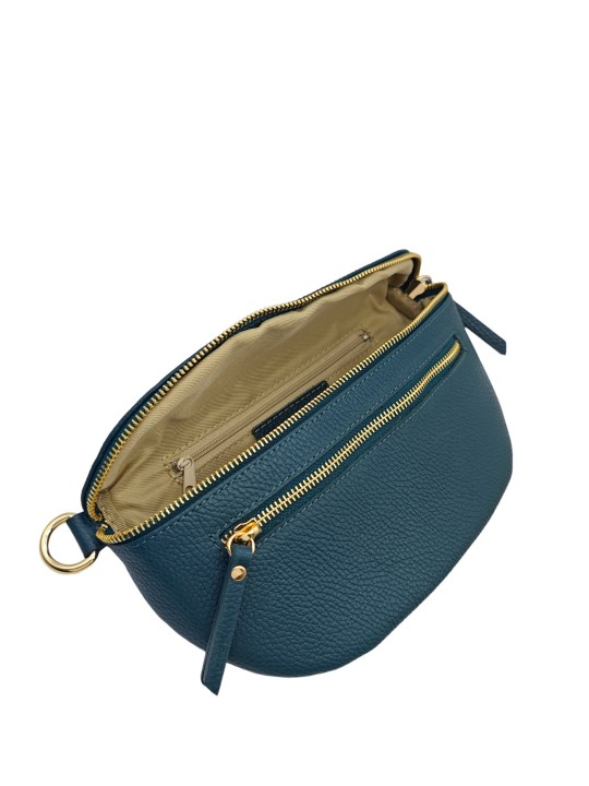Soleil Chic Sac Banane Demi Lune M3 Graine Bleu Canard