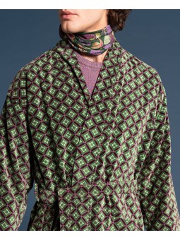 PEIGNOIR VELOUR BORA DARK PURPLE Les Touristes