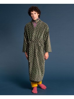 PEIGNOIR VELOUR BORA DARK PURPLE Les Touristes