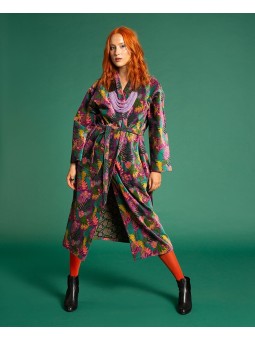 PEIGNOIR VELOUR FERN PURPLE Les Touristes