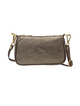 Soleil Chic Petite Pochette bandoulière cuir Champagne