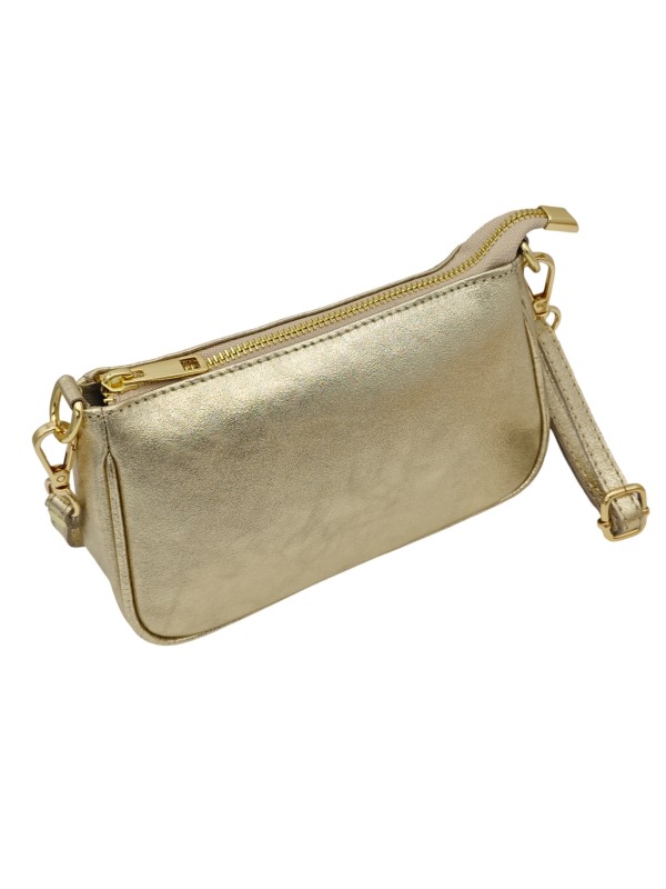 Soleil Chic Petite Pochette bandoulière cuir Or