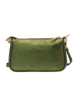 Soleil Chic Petite Pochette bandoulière cuir Kaki Irise