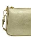 Soleil Chic Petite Pochette bandoulière cuir Or