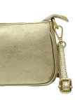 Soleil Chic Petite Pochette bandoulière cuir Or